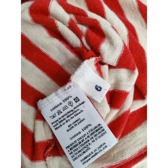 45Rpm Striped Long Sleeve Tee Shirt Mens Size 6 / XL - Picture 5 of 6